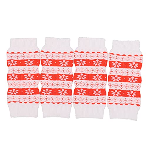 Jikoiuty SüßE rutschfeste Socken Aus Baumwolle Von Pet Dog, 4Er-Set Rot und Weiß XL von Jikoiuty