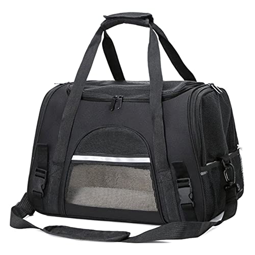 Jikoiuty Weiche Tragbare Tasche für Haustiere, Tragbar, Atmungsaktiv, Faltbar, für die Katzen, Hunde, Tragbare für Ausgehende Reisen, Haustiere, Handtasche mit Verschluss, Schwarz von Jikoiuty