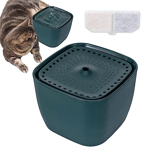 Automatischer Wasserspender für Katzen | Automatischer Wasserbrunnen, 2,5 l Hundewasserspender, automatischer Haustier-Wasserbrunnen mit intelligentem LED-Licht, ultra-leiser Pumpbrunnen für mehrere von Jildouf