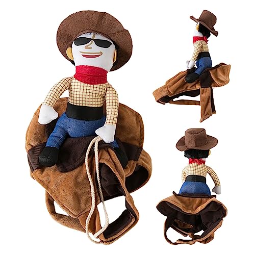 Cowboy-Kostüm für Hunde, Cowboy-Reiter, Halloween-Kostüm, bequem, atmungsaktiv, Ritter-Stil für Katzen, Kätzchen, Malteser, Französische Bulldogge Jildouf von Jildouf