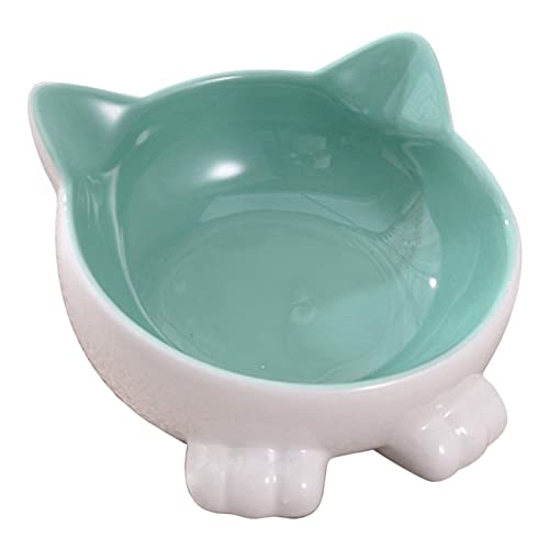 Erhöhte Katzennäpfe,Erhöhte Katzennäpfe gegen Erbrechen, geneigter erhöhter Katzennapf - Pet Bowl Erhöhter Katzen-Wassernapf, Keramik-Katzen-Futternapf für Welpen, Katzen, Kleintiere Jildouf von Jildouf