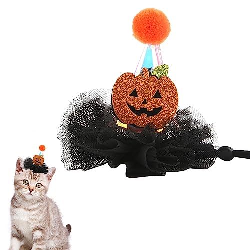 Halloween-Hundehut, Haustier-Kostüm, Hut für Hunde und Katzen, weiches Halloween-Kostüm, Zubehör mit Fledermaus-Kürbis-Muster, Verkleidungs-Kostüm, Geschenk für Hundeliebhaber Jildouf von Jildouf