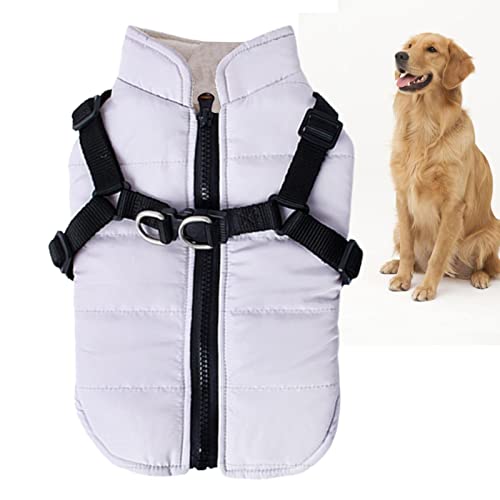 Hund Winterjacke,wasserdichte, verstellbare Kleidung für Hunde mit Brustgurt | Kleiner Hundemantel Winter-Hundekleidung Warmer Hunde-Schneeanzug Brust- und Rücken-integrierte Weste für Jildouf von Jildouf