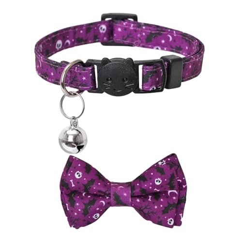 Jildouf Hundehalsband mit Fliege - Spinnen Kürbis Bowtie Halsbänder für Haustiere - Hunde Katzen Kostüme Zubehör für Reisen, Fotografie, Zuhause, Spaziergänge, Hochzeit von Jildouf