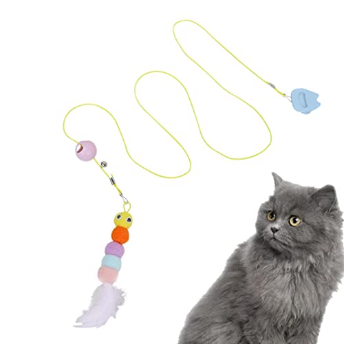 Jildouf Katzenspielzeug | Interaktives Katzenspielzeug mit Rassel aus Papier Raupe - Cat Teaser Toy, Katzenspielzeug für körperliche und geistige Übung, Spielzeug, lustige Katze von Jildouf