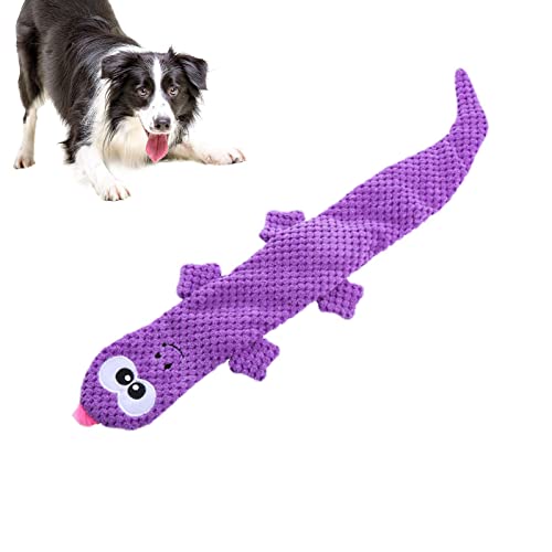 Jildouf Kauspielzeug für Hunde Eidechse | Lustiges weiches Plüsch Eidechsen-Form - Interactive Fetch Chewy Squeaky Dog Zahnen Spielzeug für kleine und große Hunde von Jildouf