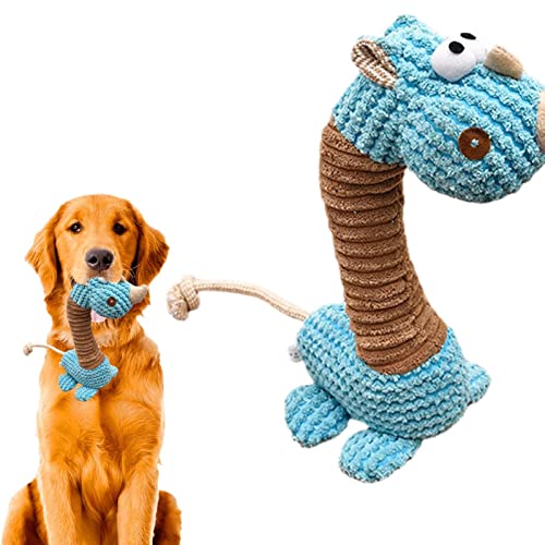 Jildouf Plüsch-Giraffen-Hundespielzeug – Giraffe Hund Quietschendes interaktives Spielzeug – Halloween-Hundespielzeug, lustiges Giraffen-Quietsch-Hundespielzeug, Kauspielzeug für mittelgroße und große von Jildouf