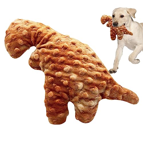 Jildouf Puppy Dino Plushie | Katze Haustier Plüschzubehör Spielzeug – atmungsaktives interaktives Spielzeug Kauspielzeug Hundebegleiter für mittelgroße kleine Welpen Katzen Haustiere Hunde von Jildouf