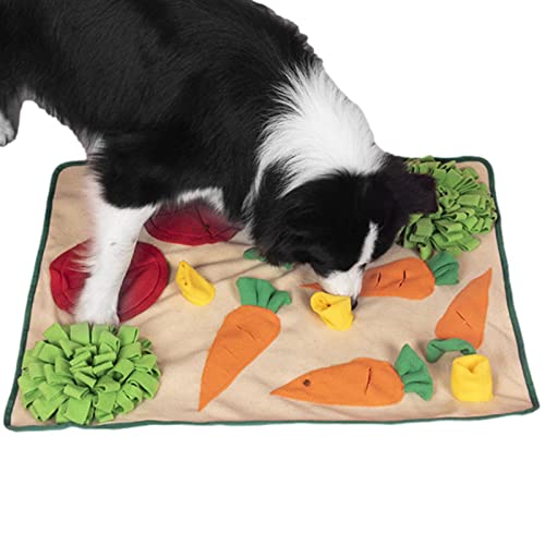 Jildouf Schnüffelmatte für Welpen - Schnüffelspielzeug für Hunde | Happy Farm Dog Enrichment Toys Plüsch Snuffle Stuffed Toys, Dog Treat Toy for Small Medium Large Dog Food Mat von Jildouf