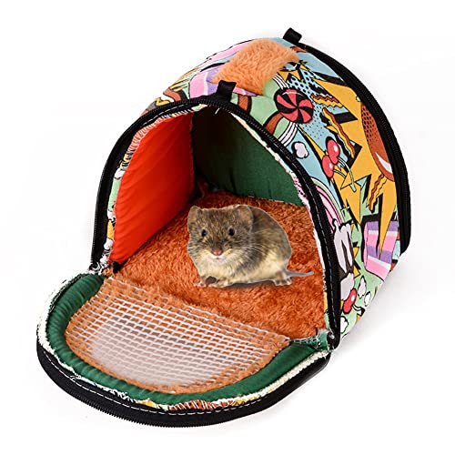 Jildouf Tragetasche für Kleintiere, atmungsaktive Hamster-Tragetasche, tragbare Reisetasche für Kleintiere, mit abnehmbarem Gurt, Reißverschluss, für Igel, Eichhörnchen, Zucker, Schildkröte, von Jildouf