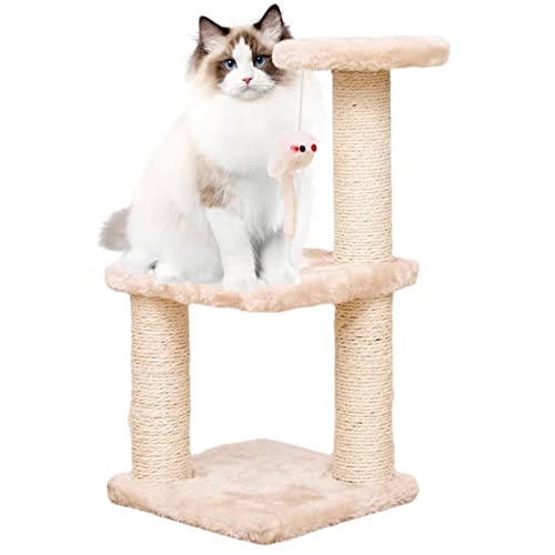 Katzenbaum für Indoor-Katzen, moderner Katzenturm, Katzentürme mehrschichtiges Design, quadratische Tellerbasis, schützen das Sofa für kleine Katzen und Kätzchen Jildouf von Jildouf