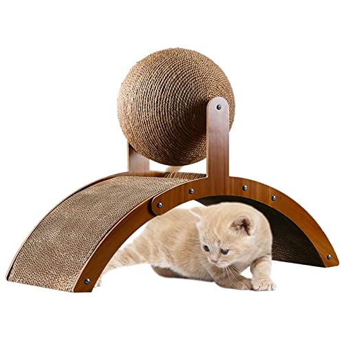 Katzenkratzer Karton,Arch Vertical Tall Kitten Scratcher - Natürliche Sisal-Katzenkratzmatten, horizontaler Kratzteppich für Katzenböden, schützt Teppiche und Sofas Jildouf von Jildouf