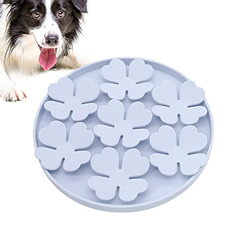 Leckmatte für Hunde, Puzzle-Schüssel & Erdnussbutter-Leckpad mit starkem Saugnapf, Erhöhter Hunde-Puzzlenapf im Blumen-Design zur Linderung von Langeweile, Leckereien am Boden oder an der Wand Jildouf von Jildouf