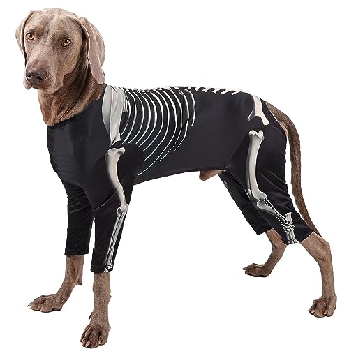 Skelett-Kostüme für Hunde und Katzen, Cosplay-Party-Pullover – Halloween-Skelett-Haustierkleidung, Haustier-Kostüm, Overall, Halloween-Kostüm-Zubehör Jildouf von Jildouf