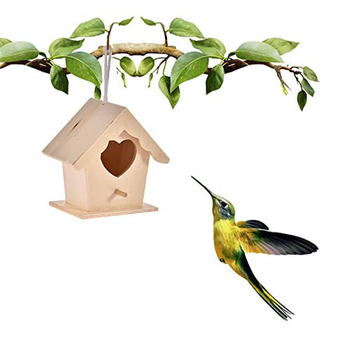 Vogelhäuser, Vogelhaus aus Holz zum Aufhängen im Freien, Vogel für Außen/Innen/Garten/Hinterhof-Dekor, Vogelnest Geschenk für Vogelliebhaber Jildouf von Jildouf