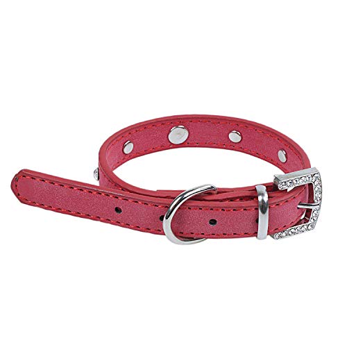 Jimenez SchöNe Strass Hundeknochen Halsband, SchöN Rot S: 1,5 x 37Cm von Jimenez