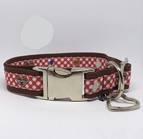 Jimmy und Katz 4260616172157 Hundehalsband Tracht auf braun 35-58cm x 2, 5cm von Jimmy und Katz