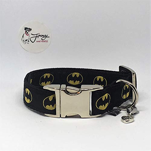 Jimmy und Katz Hundehalsband Batman 26cm-40cm x 2cm von Jimmy und Katz