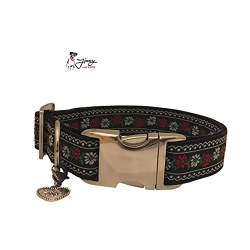 Jimmy und Katz Hundehalsband Blumen 35-58cm x 2,5cm von Jimmy und Katz