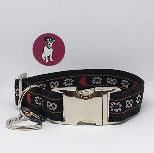 Jimmy und Katz Hundehalsband Brezl 35-58cm x 2,5cm von Jimmy und Katz