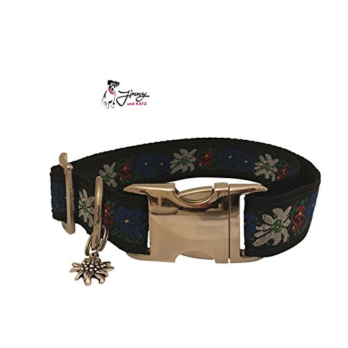 Jimmy und Katz Hundehalsband Gebirgsblumen 35-58cmx 2,5cm von Jimmy und Katz