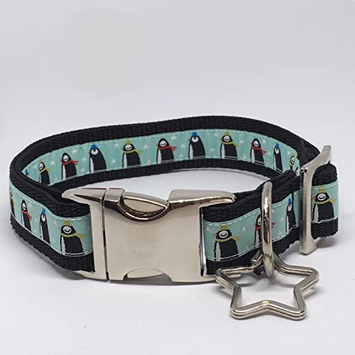 Jimmy und Katz Hundehalsband Pinguin 35cm - 58cm x 2,5cm von Jimmy und Katz