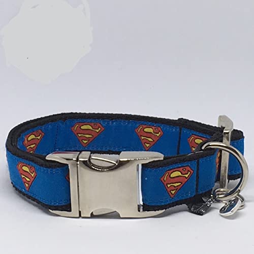 Jimmy und Katz Hundehalsband Superman 26cm-40cm x 2cm von Jimmy und Katz