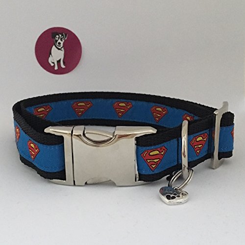 Jimmy und Katz Hundehalsband Superman 35cm-58cm x 2,5cm von Jimmy und Katz