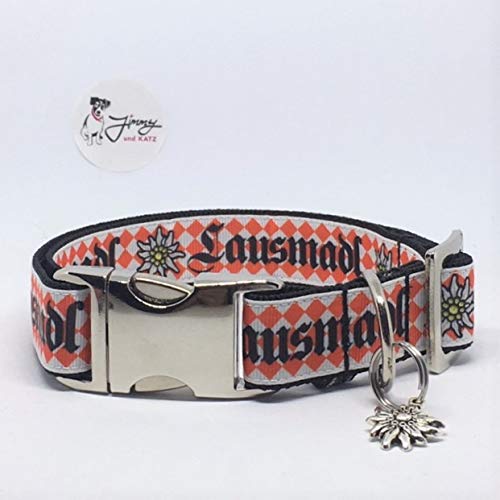 Jimmy und Katz Tracht Hundehalsband Lausmadl 35-58 cm x 2,5cm von Jimmy und Katz