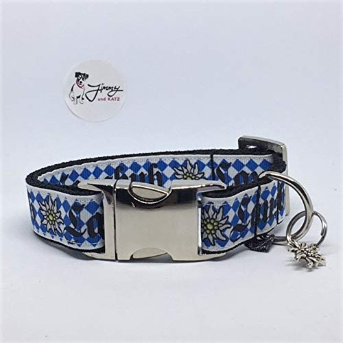 Jimmy und Katz Tracht Hundehalsband Lausbub 35-58 cm x 2,5cm von Jimmy und Katz