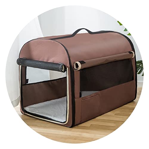 Ganzjahres-Hundezwinger Fahrzeugmontierte Hundehütten Kleine Hundehütten Katzenhütten Für Den Innenbereich Heimtierbedarf(Color:Brown,Size:37 * 30 * 30cm) von JingYi Store