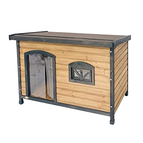 Hundehütte Aus Holz Für Den Außenbereich Haustierhütte Für Den Außenbereich Große Hundehütte Sonnen- Und Regensichere Hundehütte(Size:107 * 68 * 65cm) von JingYi Store