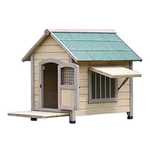 Hundehütte Aus Massivem Holz Für Den Außenbereich Katzen- Und Hundehütte Für Den Außenbereich Hundehütte Für Golden Retriever Mittlerer Und Großer Hundekäfig(Size:105 * 90 * 95cm) von JingYi Store