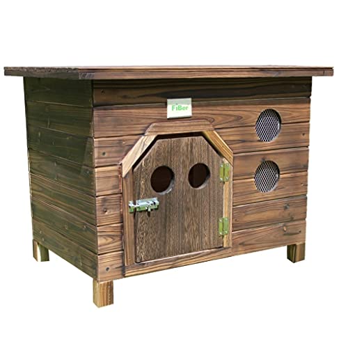 Hundehütte Aus Massivem Holz Hundehütte Im Freien Regensichere Hundehütte Kleine Katzenhütte Haustierhütte(Size:102 * 74 * 68cm) von JingYi Store