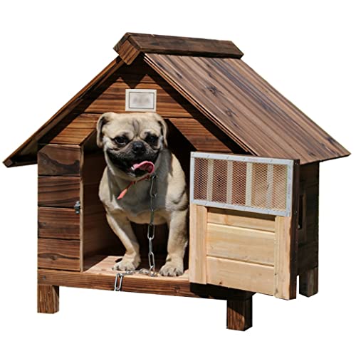 Hundehütte Aus Massivem Holz Im Freien Große Hundehütte Regensichere Hundehütte Hundehütte Für Vier Jahreszeiten(Size:56 * 45 * 48cm) von JingYi Store