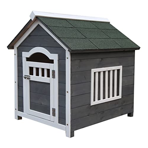 Hundehütte Im Freien Hundehütte Für Alle Jahreszeiten Warme Hundehütte Mittlere Und Große Hundehütte Hundehütte Aus Massivem Holz(Size:68 * 64 * 66cm) von JingYi Store