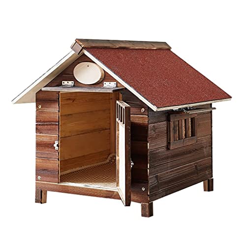 Hundehütte Im Freien Regensichere Hundehütte Aus Holz Hundehütte Für Vier Jahreszeiten Haustierhütte Im Freien(Size:69 * 66 * 68cm) von JingYi Store