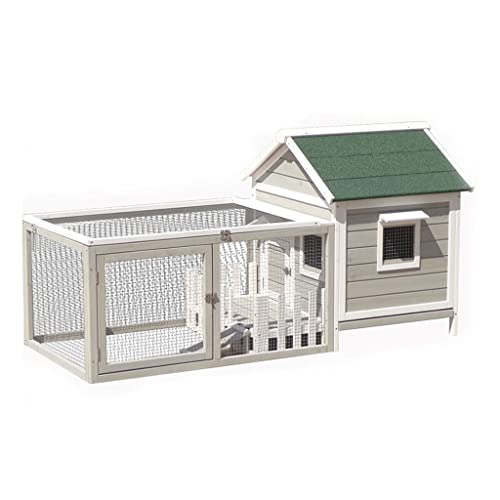 Hundehütte Im Freien Regensichere Hundehütte Mittelgroßer Hundekäfig Hundebedarf Kaninchenkäfig Für Alle Jahreszeiten(Color:Gray) von JingYi Store