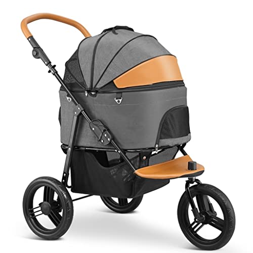 Zusammenklappbarer Kinderwagen Haustier-Kinderwagen Großer Hunde-Kinderwagen Katzen-Kinderwagen Hunde-Spaziergänger von JingYi Store