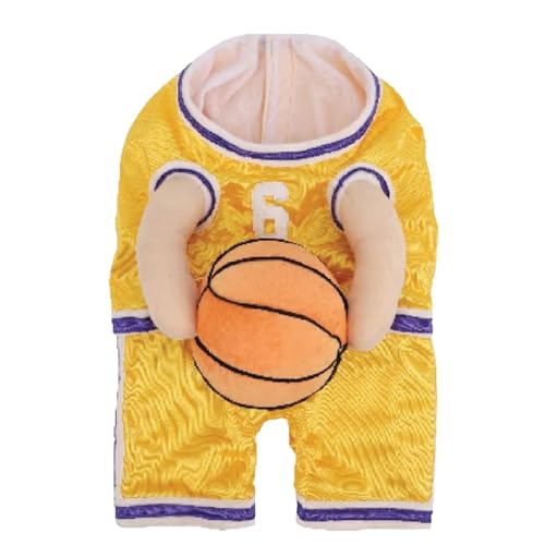 Hunde-Basketball-Kostüm, Lustiges Sport-Outfit, Cosplay-Kleidung, Hunde-Basketball-Halloween-Kostüm mit Ball, verstellbare Hundekleidung, Hunde-Basketballspieler-Kostüm von Jingmiger