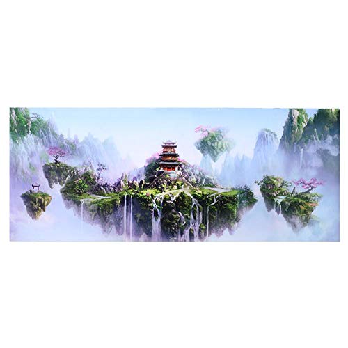 Jingyi Aquarium Poster, PVC wasserdicht kleben Sky Castle Muster Aquarium Hintergrund Poster Aufkleber Aquarium Dekoration(61 * 41cm) von Jingyi