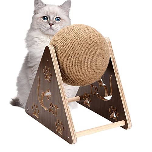 Jinmen Sisal Katzenkratzball - Katzenkratzball für Katzen & Kätzchen | Natürlicher Sisal Katzenkratzer, interessantes Spielzeug für Katzen & Kätzchen, langlebig & langlebig von Jinmen