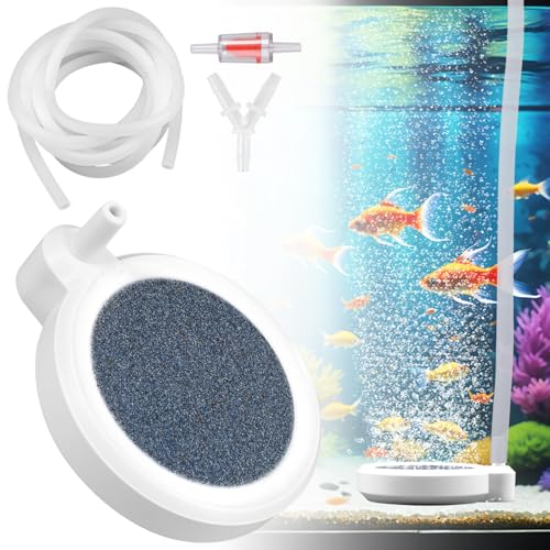 Jinsion Sprudelstein für Aquarium 55mm, Luftstein Aquarium, Luftausströmer Aquarium, Aquarium Nano Luftstein, Ausströmer Aquarium für Aquarium Zuhause Fischmarkt Mehr Sauerstoffhaltiger Bereich von Jinsion