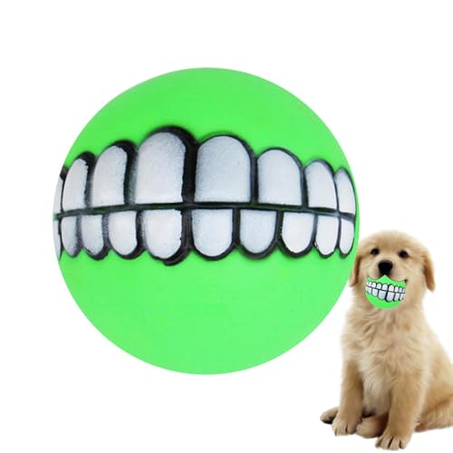 Kauen Hund Spielzeug Ball,Hund Zahnen Ball - Welpen Kauball - Sicher PVC Große Hund Sound Spielzeug Ball Welpen Interaktives Spielzeug Outdoor Spielen Helfer von Jinyilwn