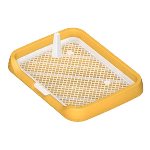 Welpe Potty Tray - Hund Toilettenschüssel, Pet WC Tablett | Pfütze Pad Hund Töpfchen Flache Toilettenschale mit Netzgitter Wiederverwendbare Abnehmbare Säule Pet WC Liefert Haushalt Potty Halter von Jinyilwn