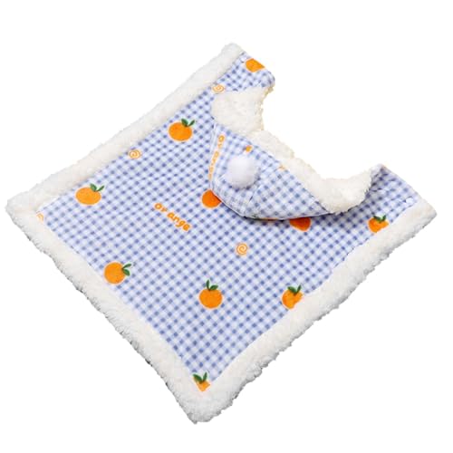 Eckdecke für Haustiere, süße Hundeecke, Dicke warme Winterkleidung, Umhang und Mütze, Kleiner Hund und Wintermantel, Wollpyjama, Decke mit Kapuze, Hundebademantel, Haustier Kleidung (D, One Size) von Jipersuo