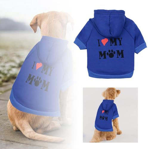 Haustier Hund Kleidung Herbst Und Winter Kleidung Haustier Liefert Hund Kleidung Fleece Mit Kapuze Mama Haustier Sweatshirt Haustier Herbst Und Winter Sweatshirt Haustier Hund Katze Pullover (A, XS) von Jipersuo