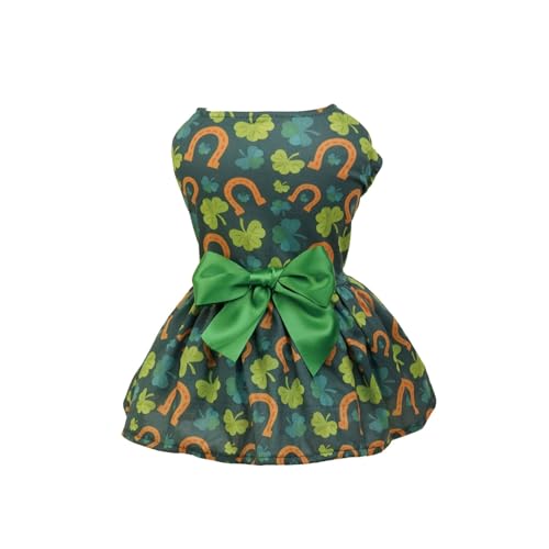 Haustier-Hundekostüm St. Patrick's Day, süßes Sommerkleid, Haustierbedarf, Hunderock, Haustierkostüm St. Patrick's Day, Haustierkostüm für kleine und mittelgroße Hunde (ABC-Stile) Hund (C, L) von Jipersuo