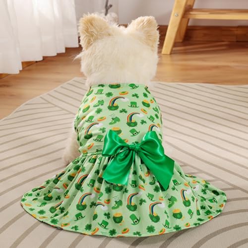 Haustier-Hundekostüm St. Patrick's Day, süßes Sommerkleid, Haustierbedarf, Hunderock, Haustierkostüm St. Patrick's Day, Haustierkostüm für kleine und mittelgroße Hunde Haustier Katze (A, S) von Jipersuo