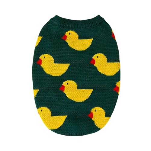 Haustier Katze Hund Hund Warm Strickmantel Kleidung Tank Top Süße Kleidung Haustier Katze Hundepullover (Green, 47cm) von Jipersuo